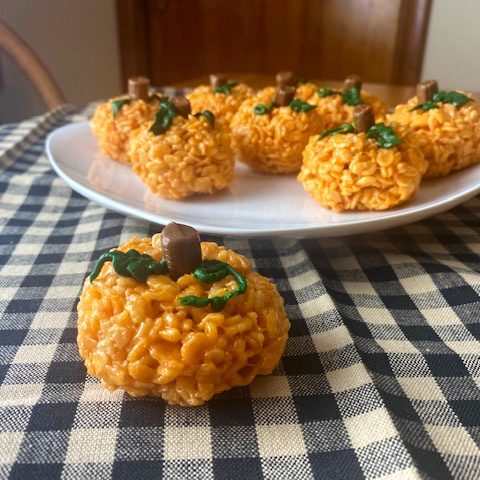 Pumpkin Rice Krispies Treats