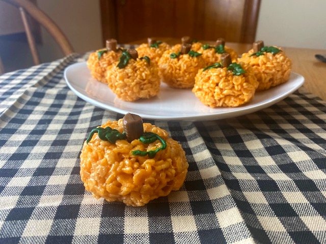 Pumpkin Rice Krispies Treats