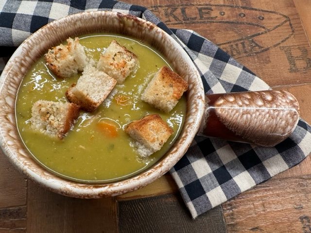 served split pea soup
