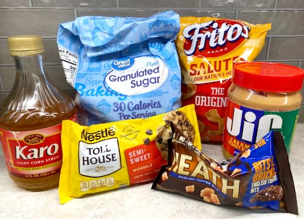 Ingredients for Frito Bars With Peanut Butter