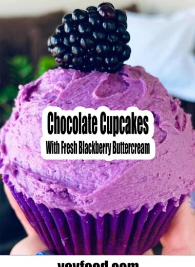Chocolate Cupcakes With Fresh Blackberry Buttercream