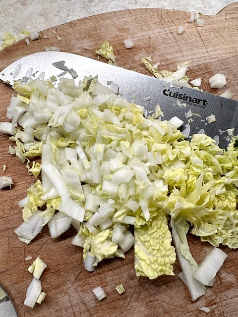 chopped Chinese cabbage