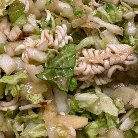 close up of Chinese cabbage salad