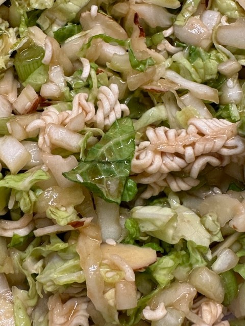 close up of Chinese cabbage salad