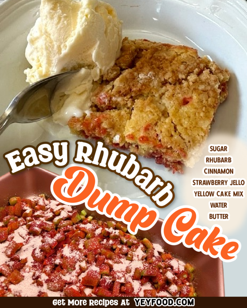 Easy Rhubarb Dump Cake For Dessert Recipes, cooking tips