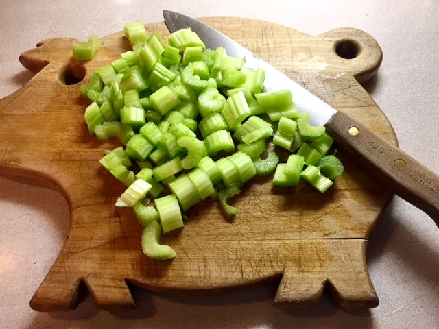 chopped celery