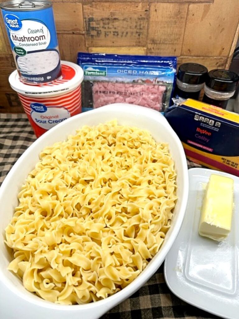 ham noodle casserole ingredients

