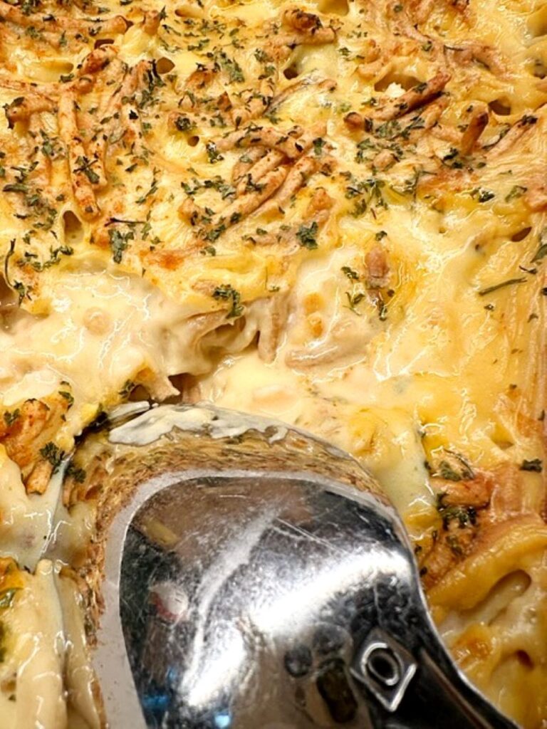 easy chicken noodle soup casserole served