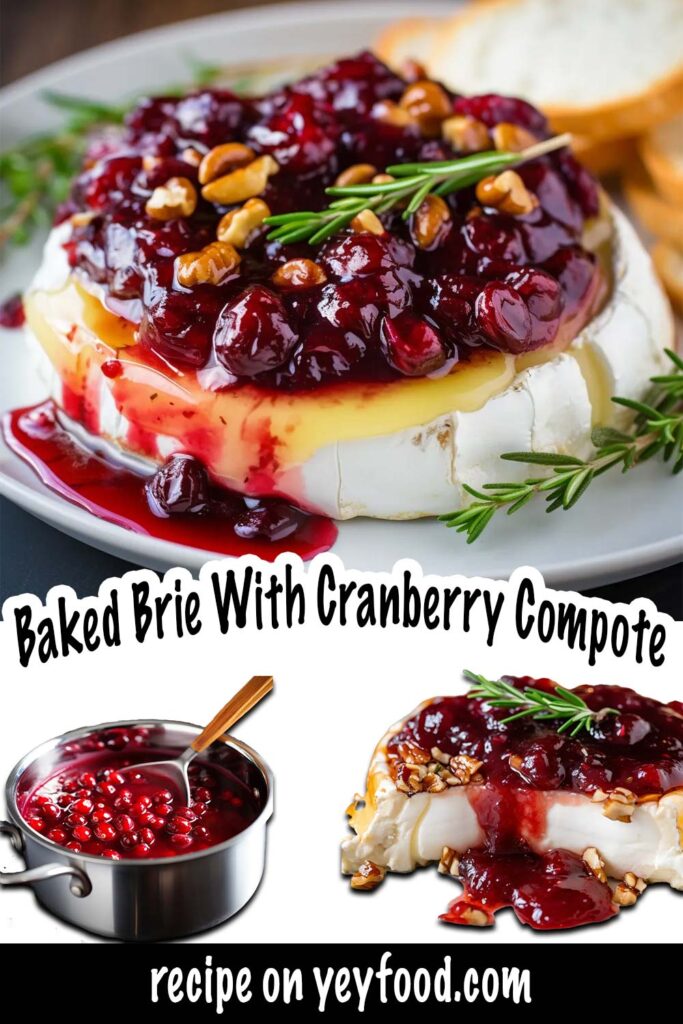 Baked Brie With Cranberry Compote