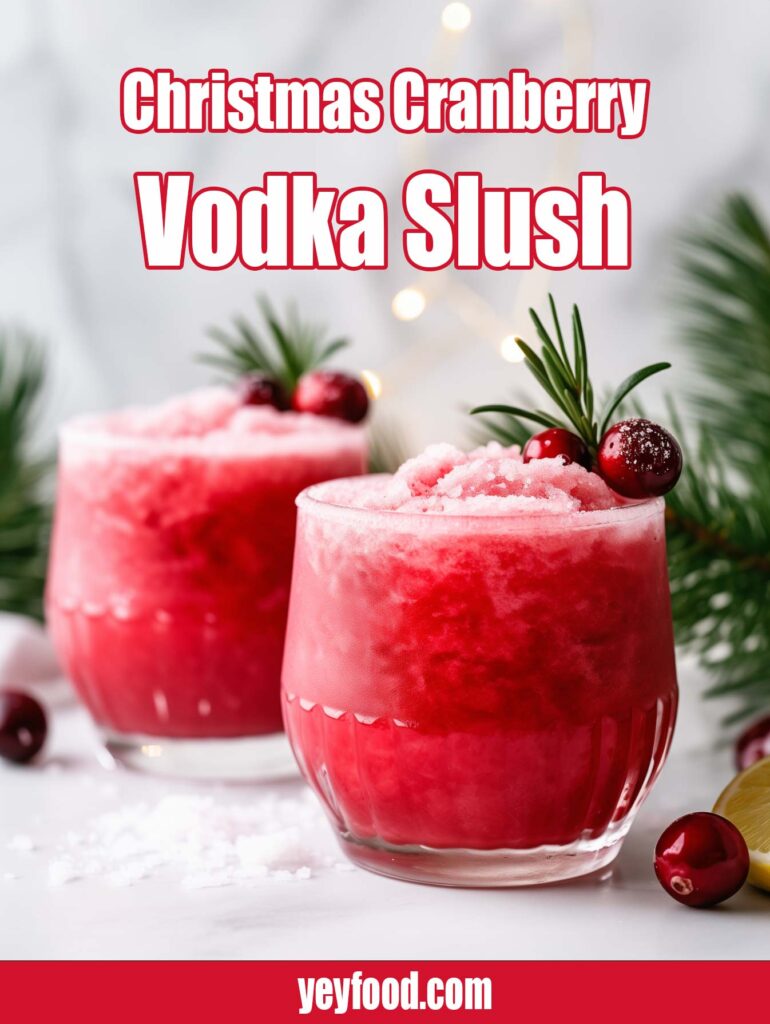 Christmas Cranberry Vodka Slush
