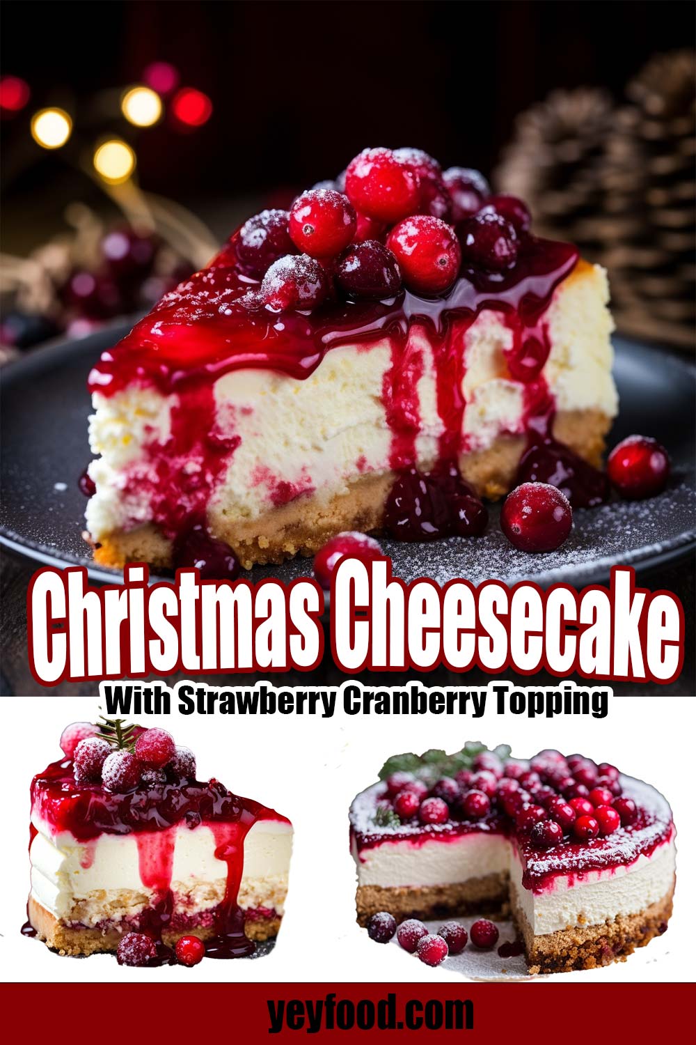 Easy Christmas Cheesecake - Yeyfood.com: Recipes, cooking tips, and