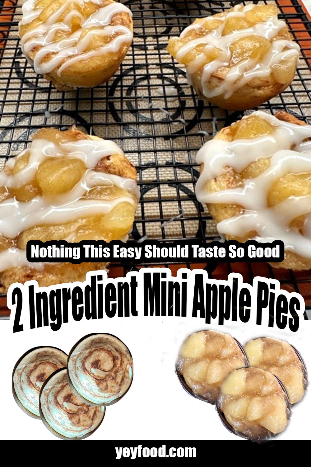 A 2 Ingredient Dessert To Love Mini Apple Pies - Yeyfood.com: Recipes ...