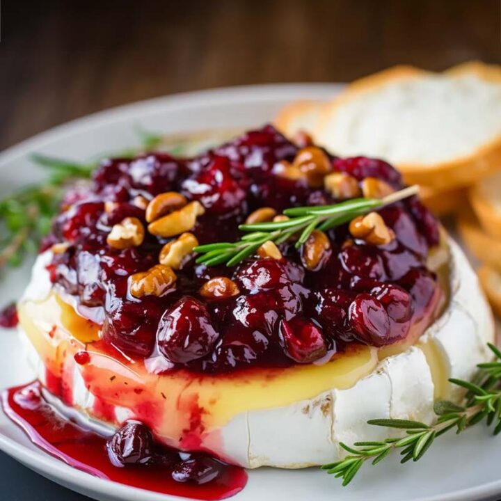 Baked Brie With Cranberry Compote