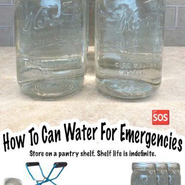 How To Can Water For Emergencies