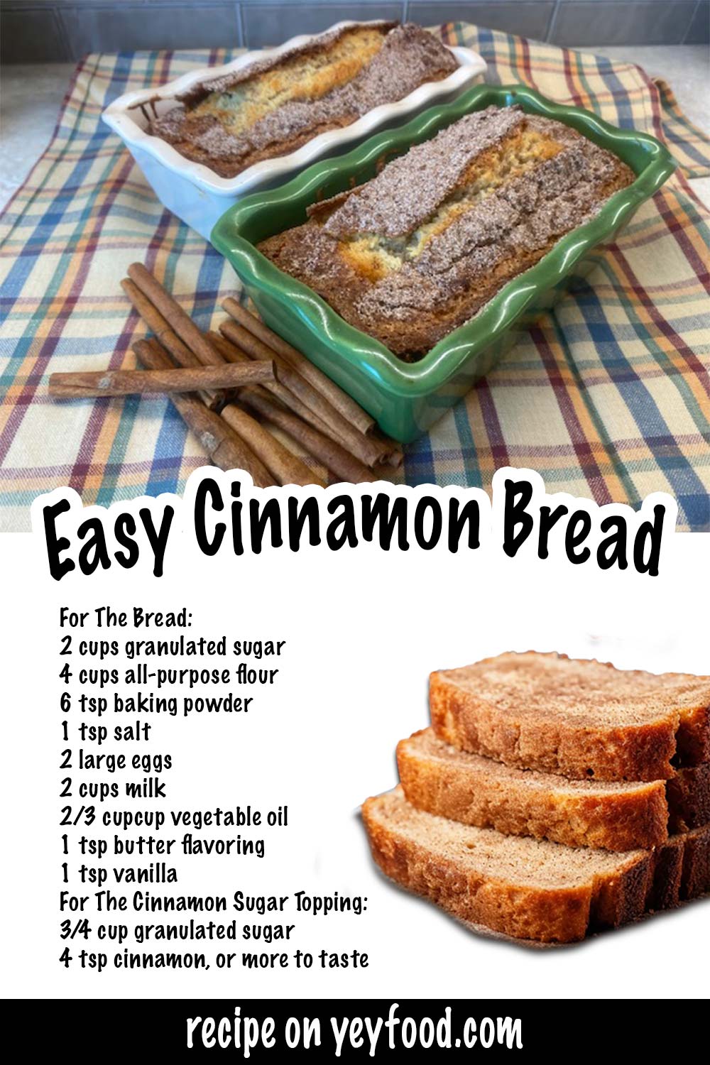 Easy Cinnamon Bread Recipe Recipes, cooking tips, and kitchen hacks for home
