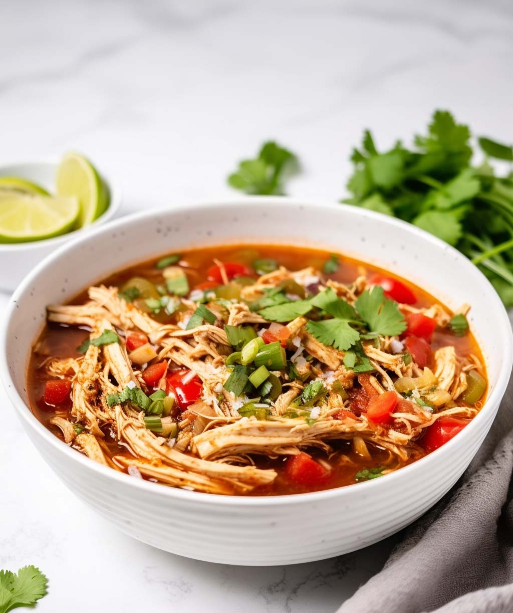 Easy Shredded Chicken Fajita Soup - Yeyfood.com: Recipes, cooking tips ...