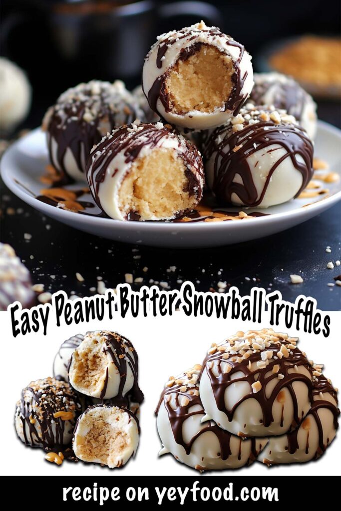 Easy Peanut Butter Snowball Truffles