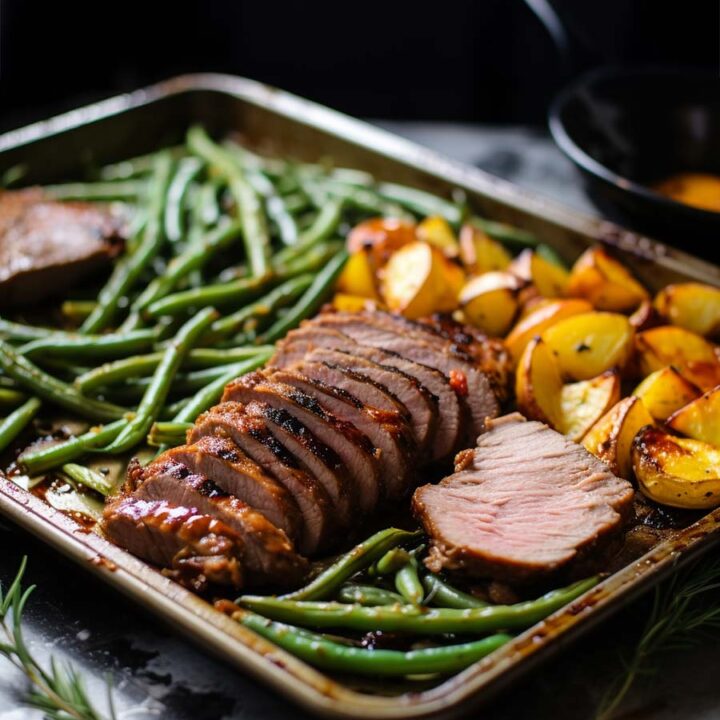 Teriyaki Pork Tenderloin with Pineapple and Green Beans