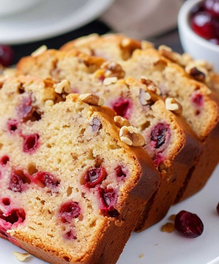 Best Cranberry Walnut Bread Yeyfood Com Recipes Cooking Tips And   Closeupcranberrywalnutbread 760x916 