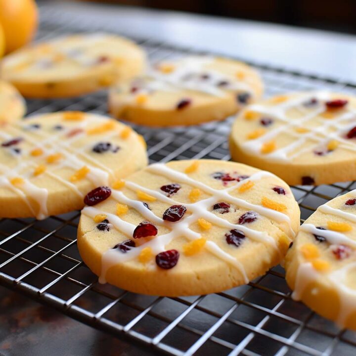 Cranberry Orange Shortbread Cookies