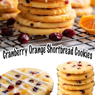 cranberry orange shortbread cookies