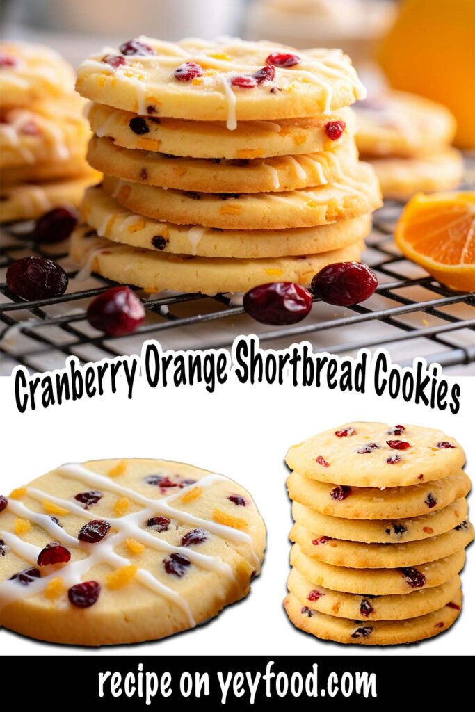 cranberry orange shortbread cookies
