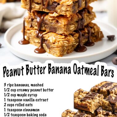 Peanut Butter Banana Oatmeal Bars