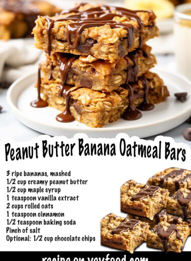 Peanut Butter Banana Oatmeal Bars