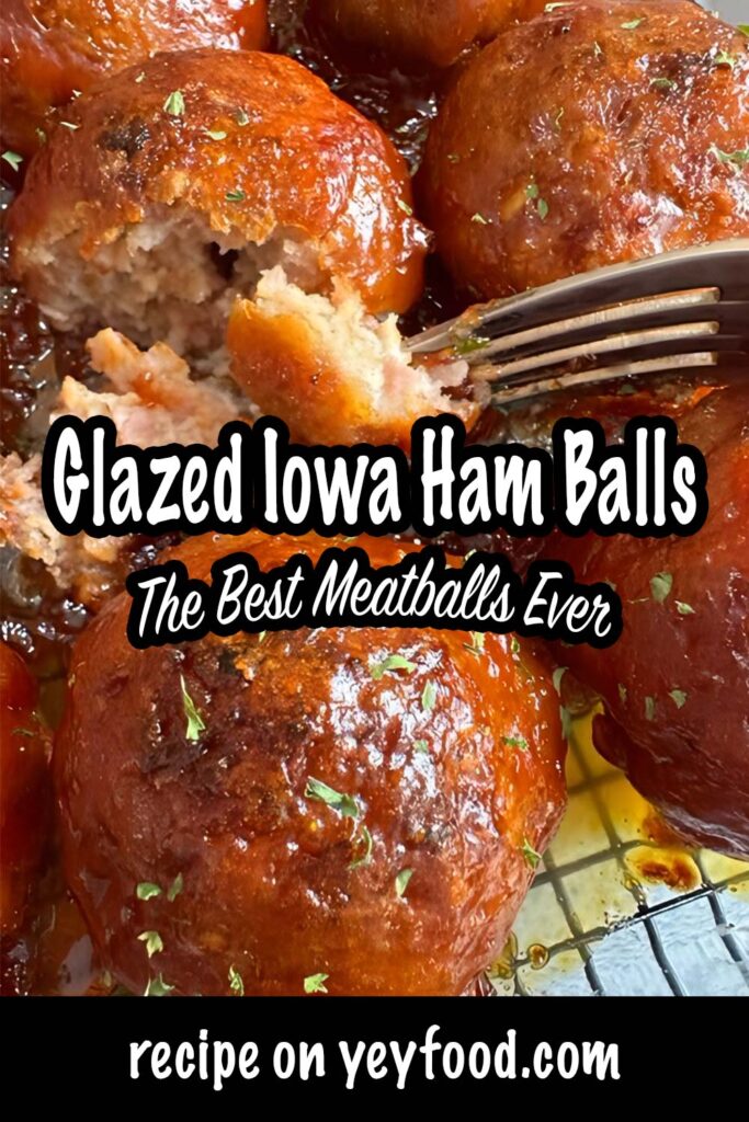 Glazed Iowa Ham Balls