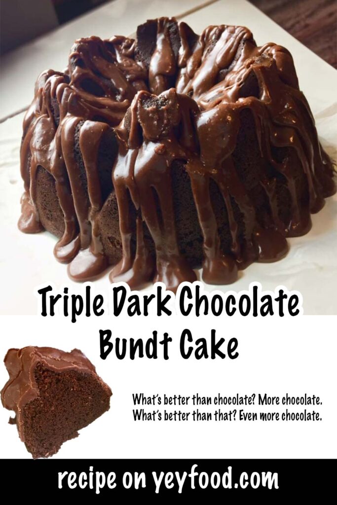 Triple Dark Chocolate Bundt Cake Recipe