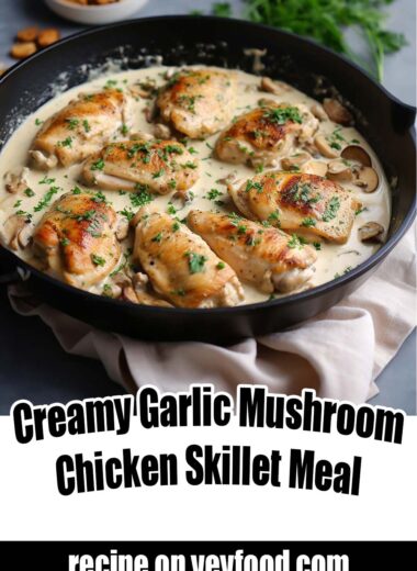Creamy Garlic Mushroom Chicken Skillet Meal