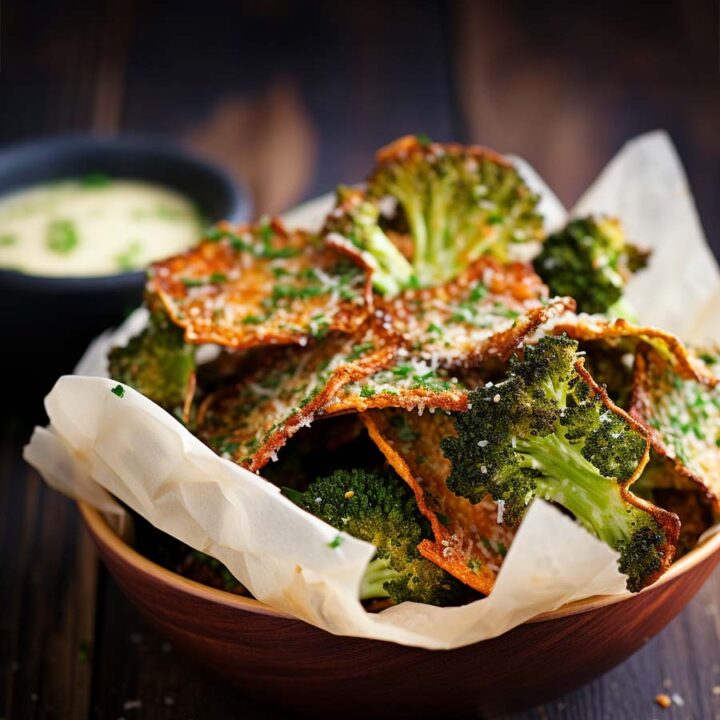 Crispy Parmesan Broccoli Chips