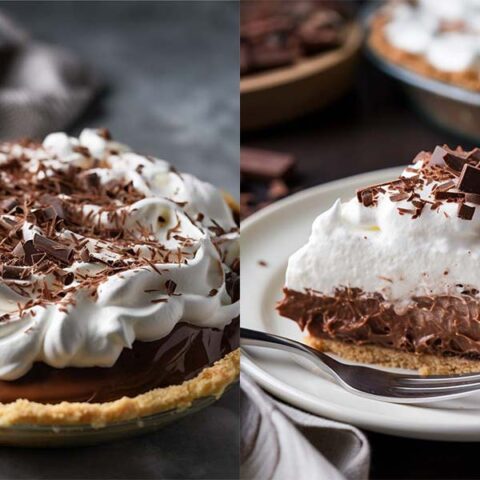 No-Bake Chocolate Pie with Whipped Cream