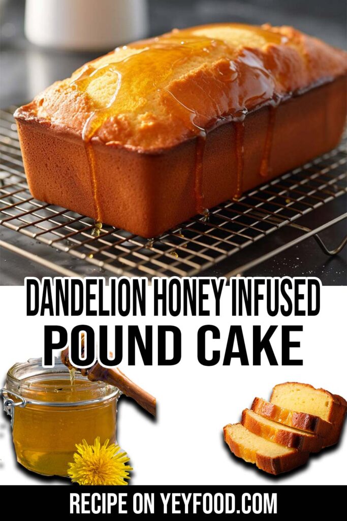 Dandelion Honey Infused Pound Cake