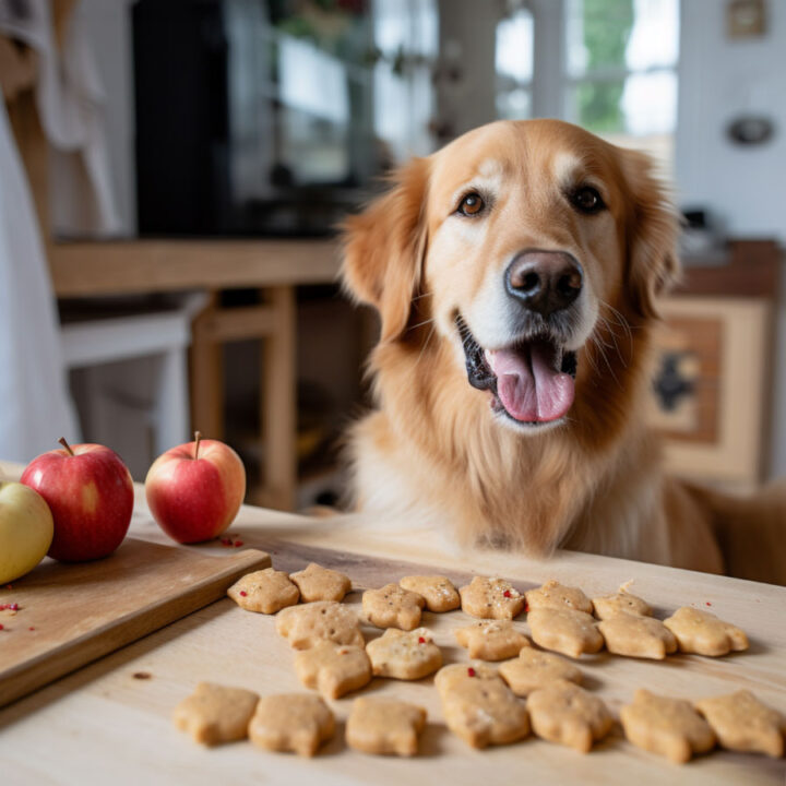 Apple And Peanut Butter Dog Biscuits