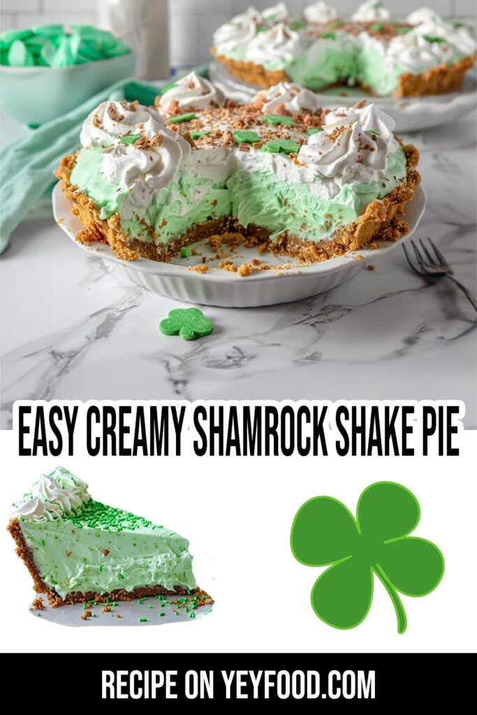 Easy Creamy Shamrock Shake Pie