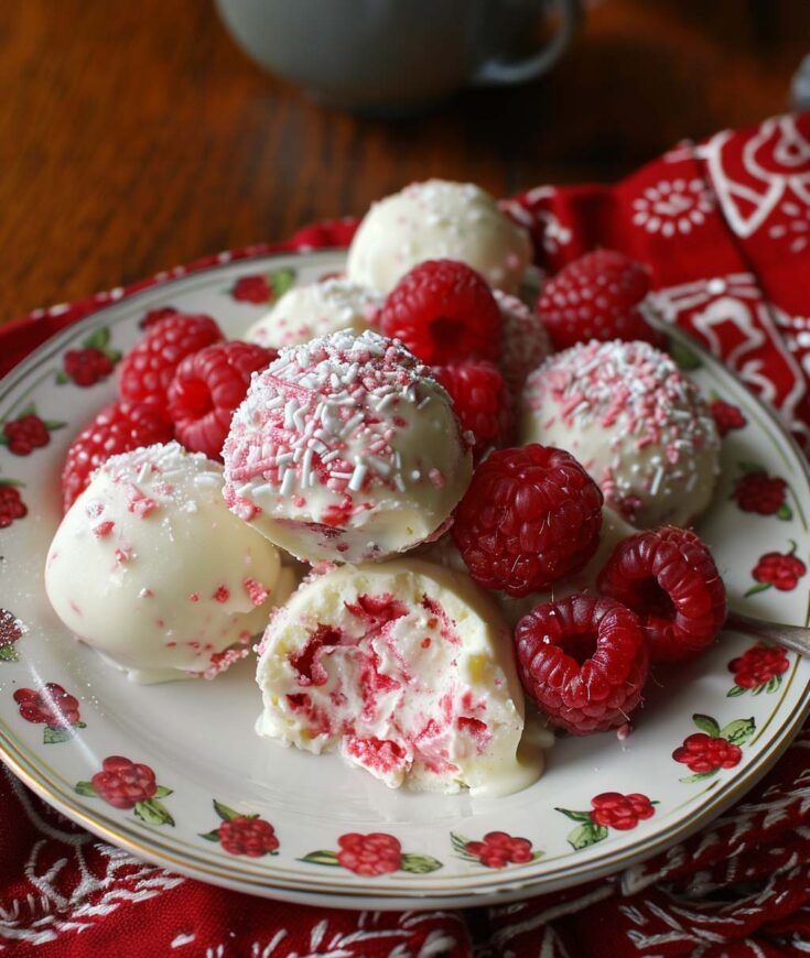 Raspberry Cheesecake Truffles