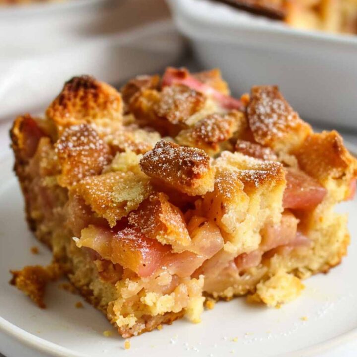 Rhubarb Bread Pudding