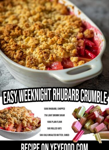Easy Weeknight Rhubarb Crumble