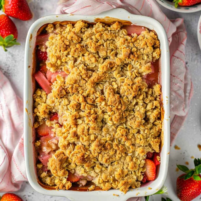 Amish Strawberry Rhubarb Crisp - Yeyfood.com: Recipes, cooking tips ...