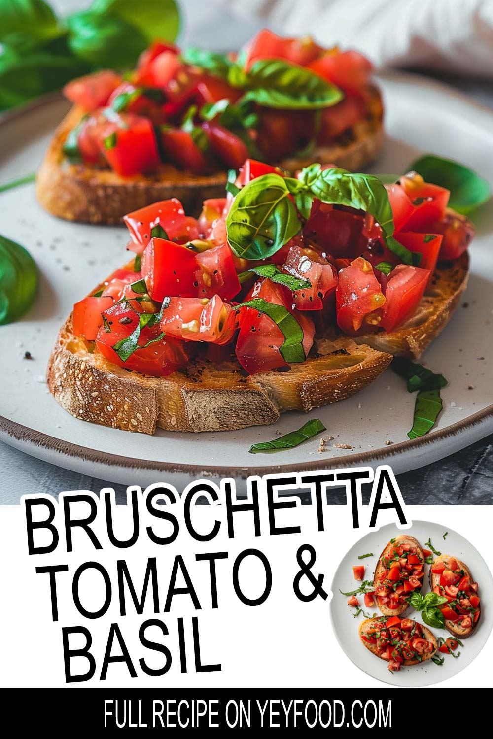 Bruschetta with Tomato and Basil - Yeyfood.com: Recipes, cooking tips ...