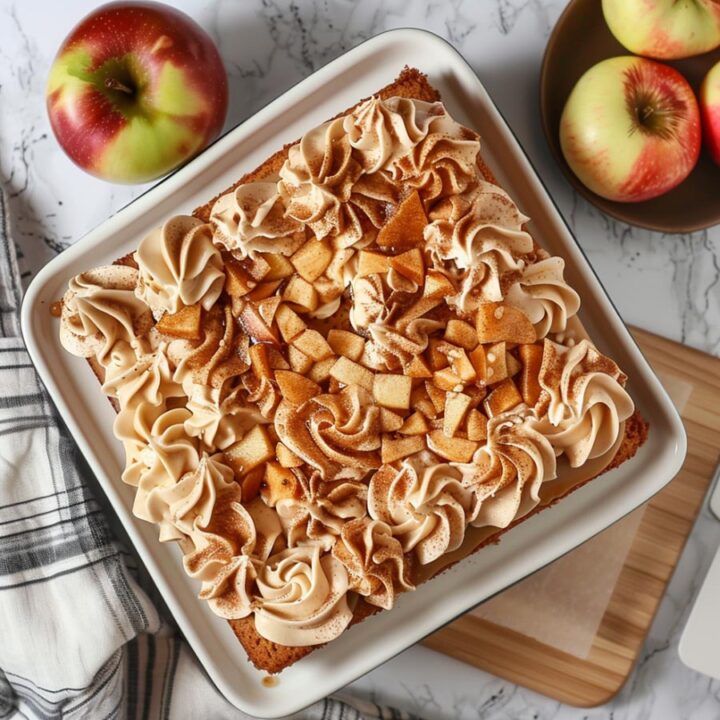 Caramel Apple Poke Cake