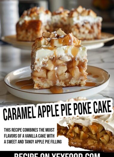 This recipe combines the moist flavors of a vanilla cake with a sweet and tangy apple pie filling