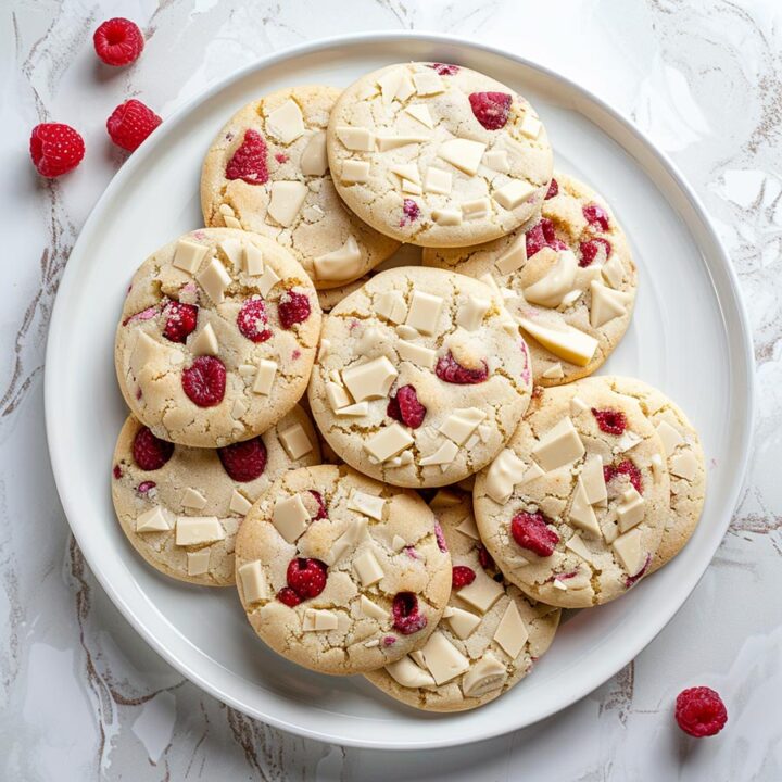 White Chocolate Raspberry Cheesecake Cookies