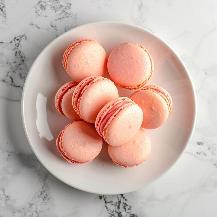 Strawberry Macaron Shells