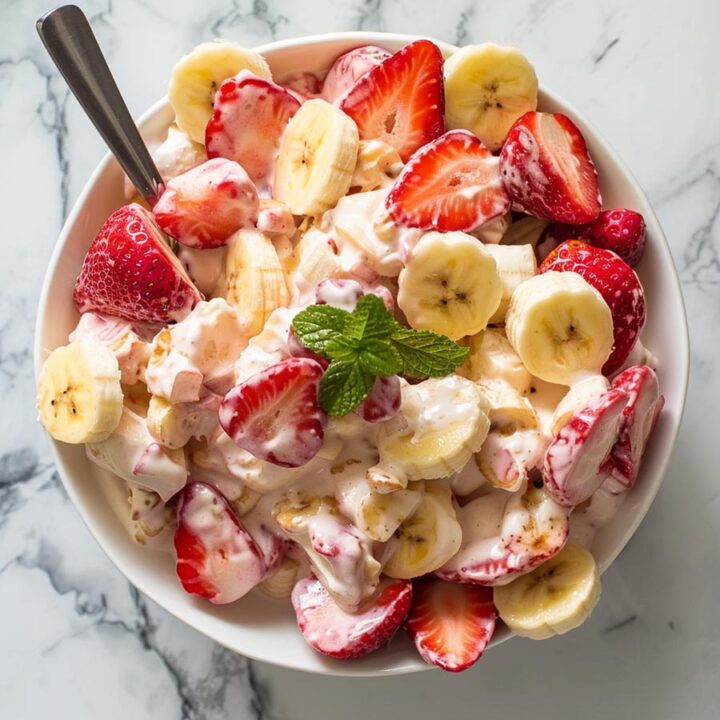 Creamy Strawberry Banana Salad