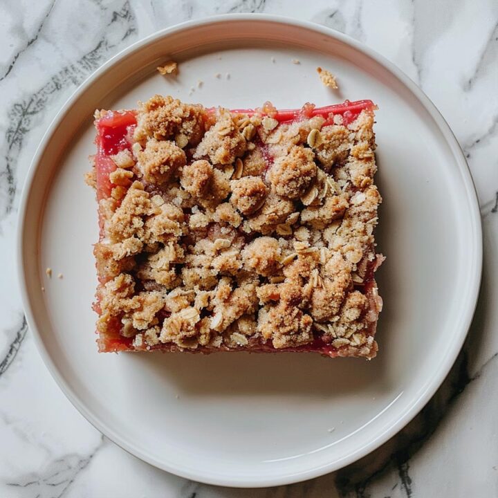 Strawberry Rhubarb Crumble Bars