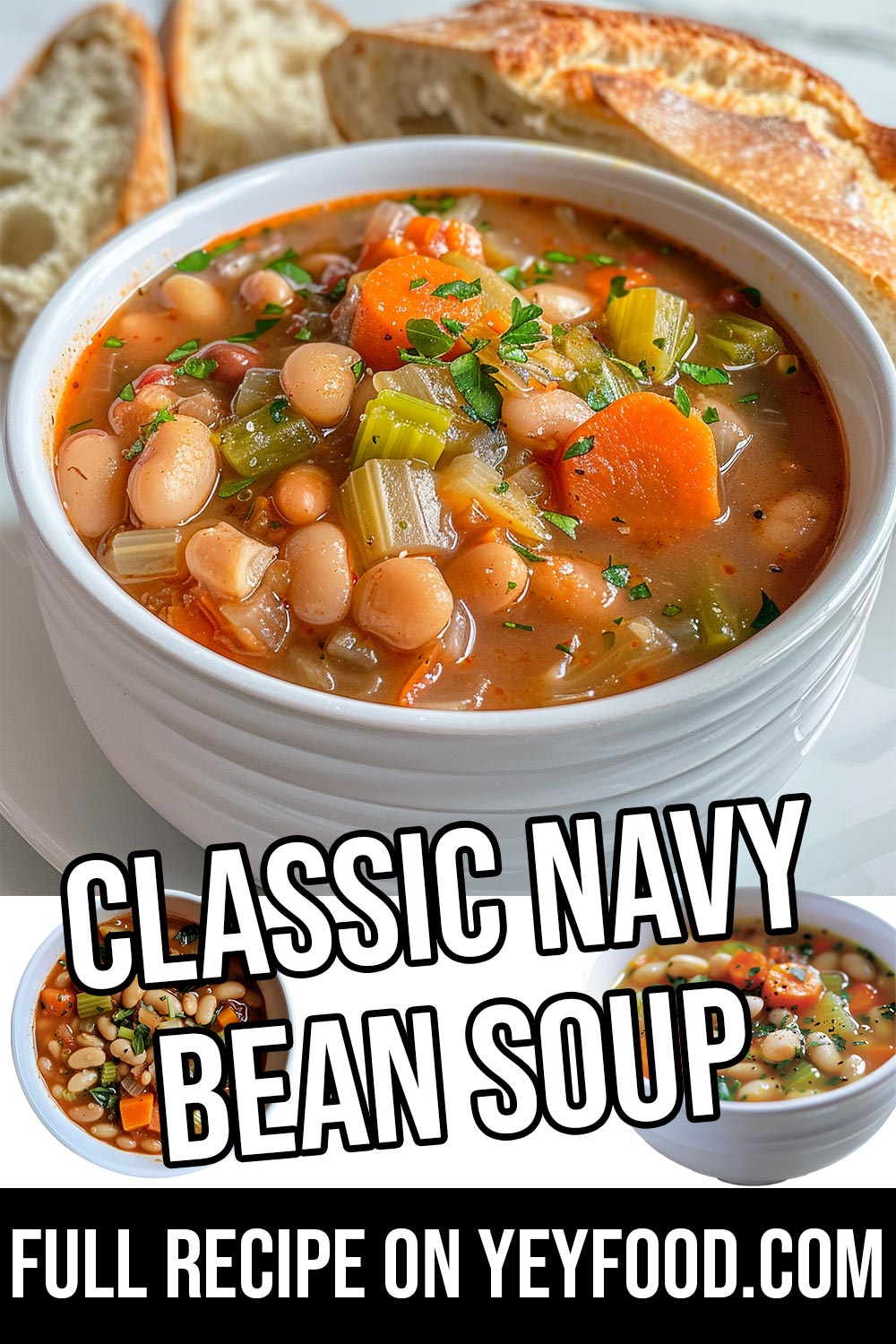 Classic Navy Bean Soup - Yeyfood.com: Recipes, cooking tips, and