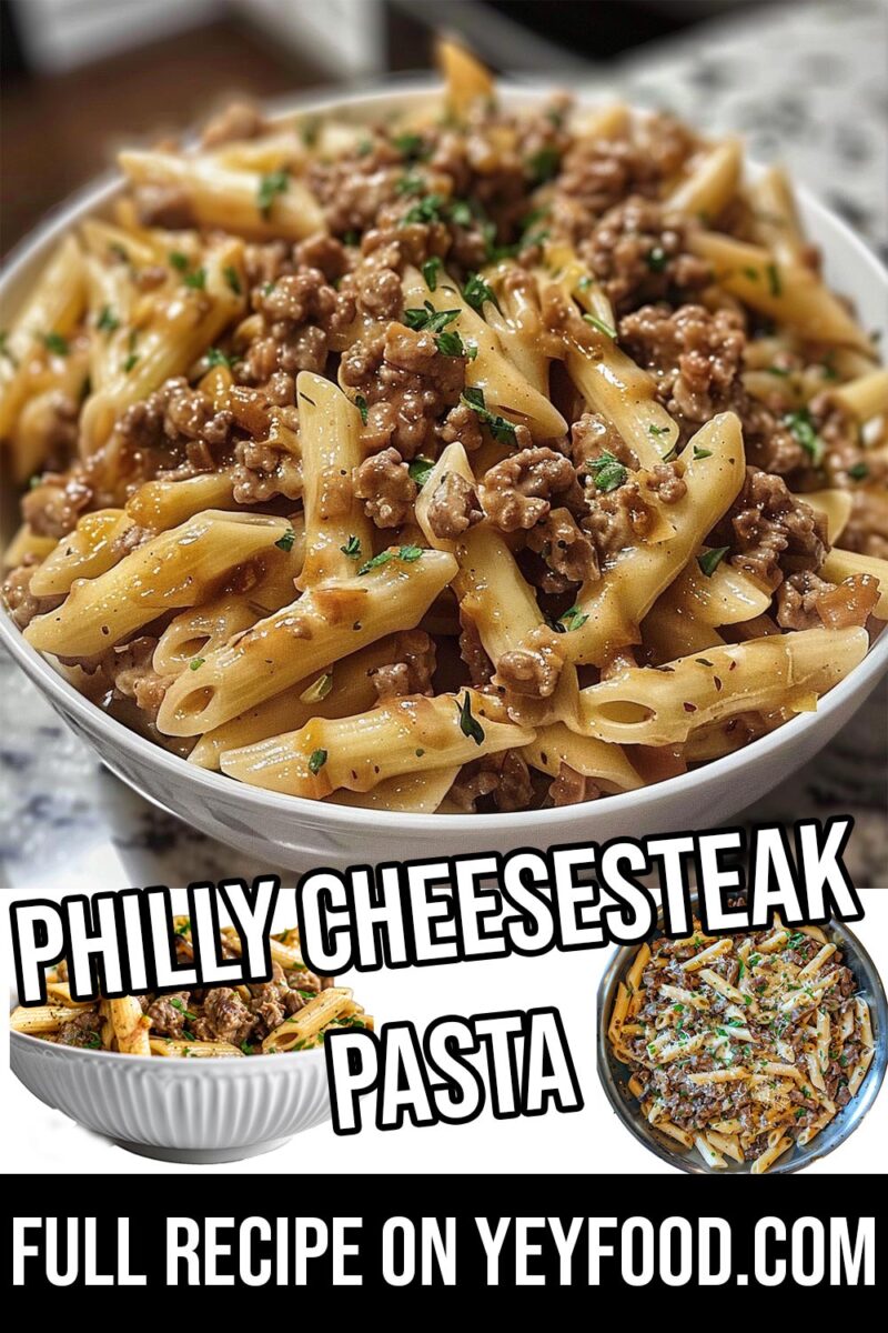 Philly Cheesesteak Pasta - Yeyfood.com: Recipes, cooking tips, and ...