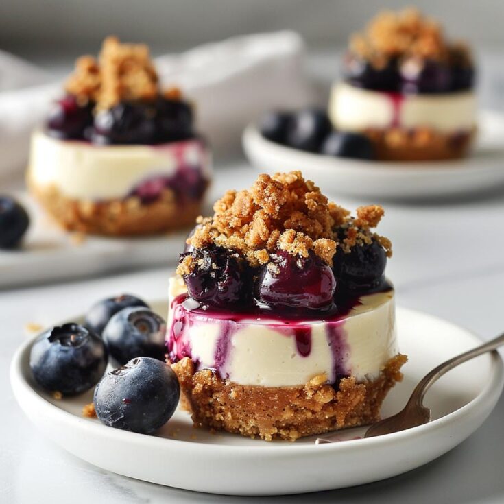 Mini Blueberry Cheesecakes